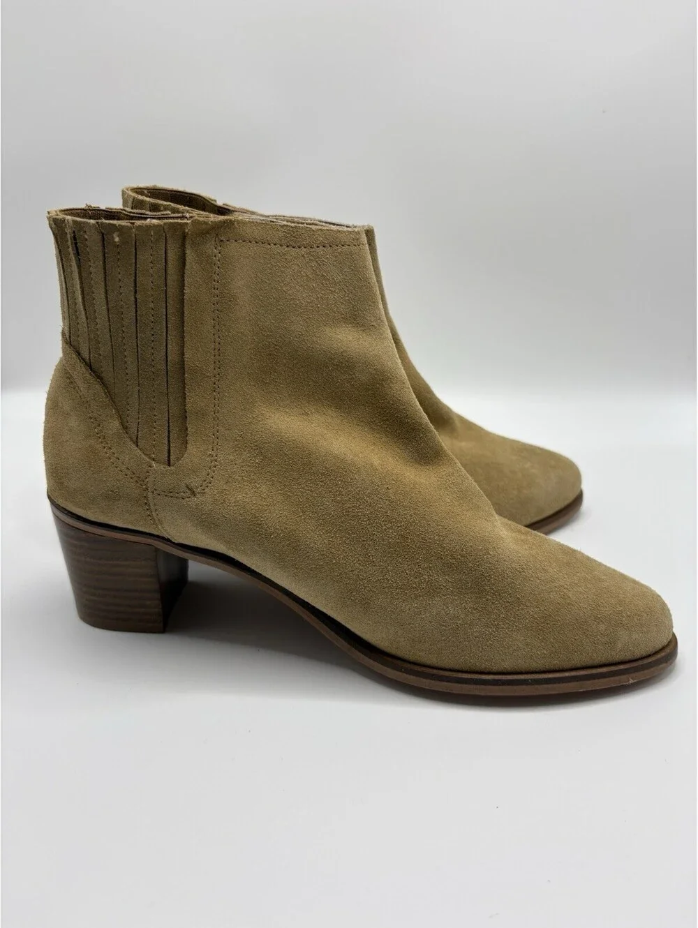 Matt Bernson Gloria Ankle Boots, Camel Suede, Women's Sz 9.5